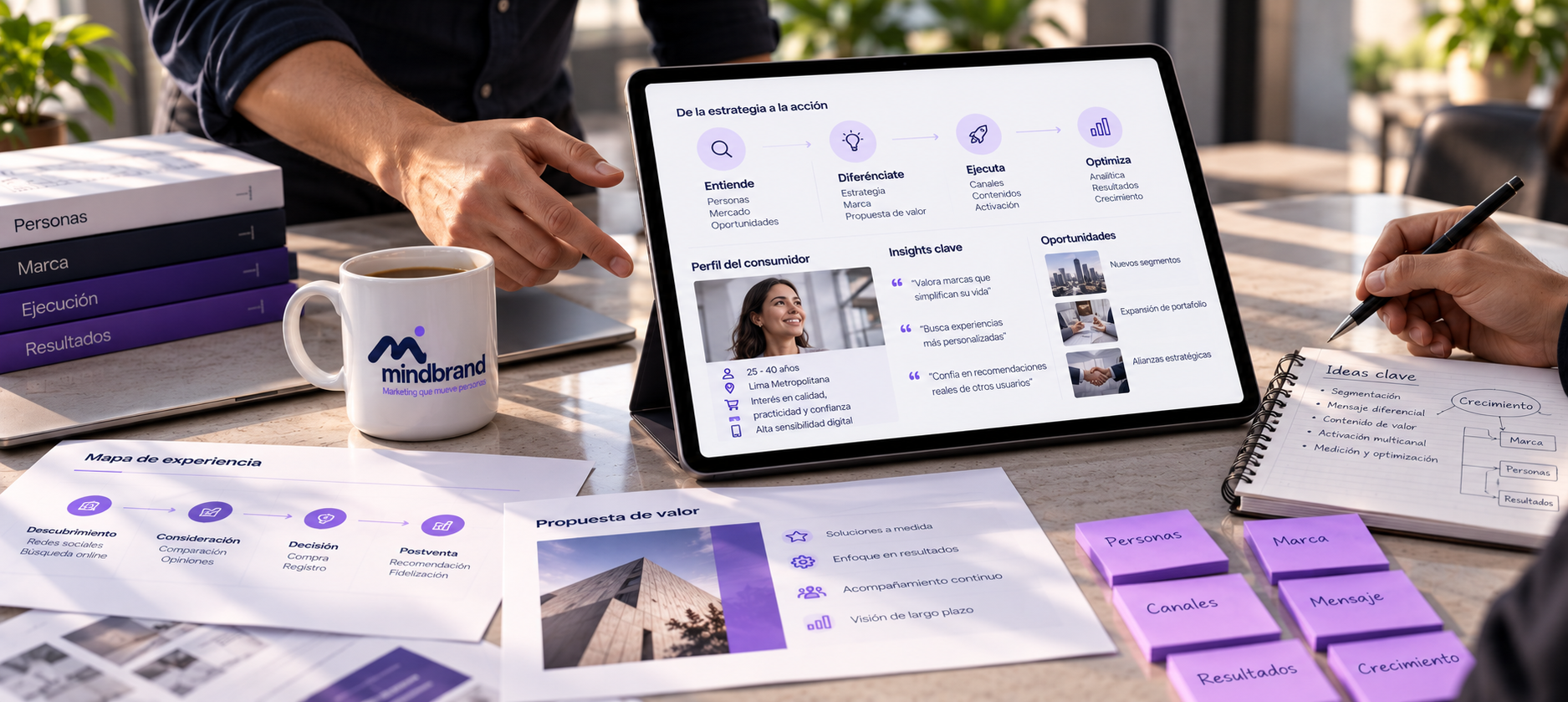 Planificación de estrategia de marketing de Mindbrand